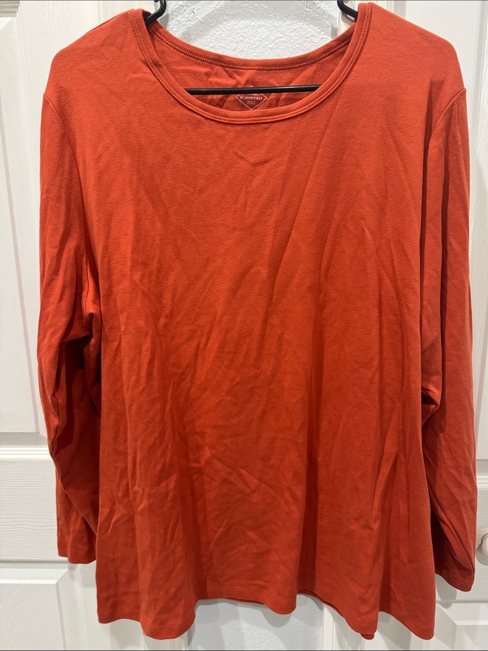 Men's Long-Sleeve Crewneck Shirt - Orange